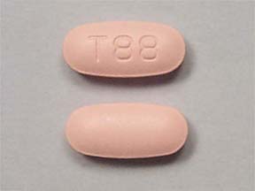 Pill T88 Peach Elliptical/Oval is Lodine