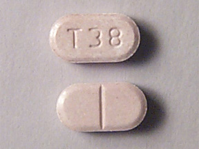 Pill T38 Tan Elliptical/Oval is Warfarin Sodium
