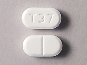 Pill T37 White Elliptical/Oval is Warfarin Sodium