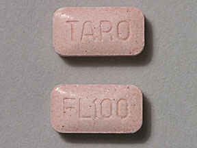 Pill TARO FL100 Pink Oval is Fluconazole