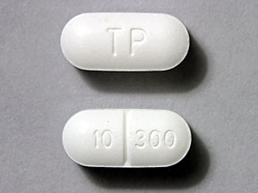 Pill TP 10 300 White Capsule-shape is Acetaminophen and Hydrocodone Bitartrate