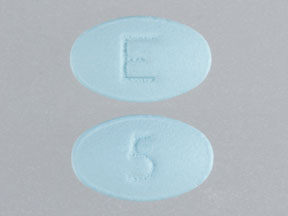 Pill E 5 Blue Elliptical/Oval is Enjuvia