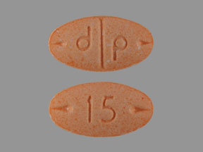 Pill d p 15 Peach Oval is Adderall