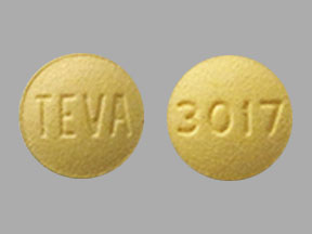 Pill TEVA 3017 Yellow Round is Tadalafil