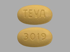 Pill TEVA 3019 Yellow Oval is Tadalafil