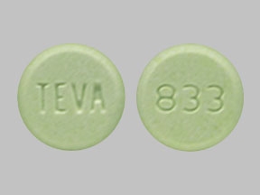 Pill TEVA 833 is Clonazepam 1 mg