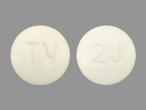 Pill TV 2J White Round is Methylergonovine Maleate