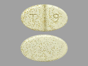 Pill T 9 Yellow Oval is Doxycycline Hyclate Delayed-Release