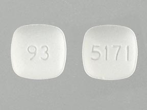 Pill 93 5171 White Four-sided is Alendronate Sodium