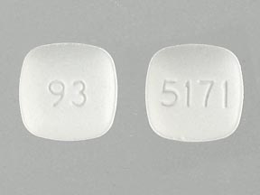 Pill 93 5171 White Four-sided is Alendronate Sodium