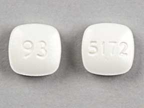 Pill 93 5172 White Four-sided is Alendronate Sodium