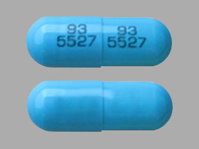 Pill 93 5527 93 5527 Blue Capsule/Oblong is Atazanavir Sulfate