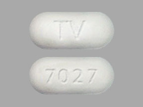 Pill TV 7027 White Capsule/Oblong is Amlodipine Besylate and Olmesartan Medoxomil