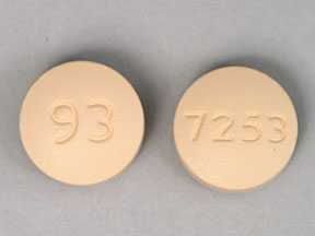 Pill 93 7253 Orange Round is Fexofenadine Hydrochloride