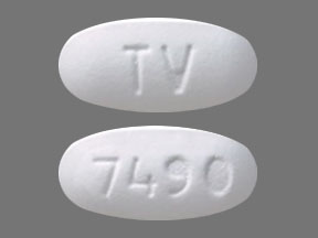 Pill TV 7490 White Oval is Linezolid