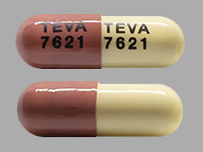 Pill TEVA 7621 TEVA 7621 Beige Capsule/Oblong is Pregabalin