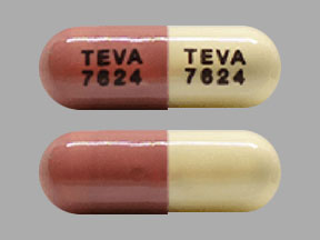 Pill TEVA 7624 TEVA 7624 Beige Capsule/Oblong is Pregabalin