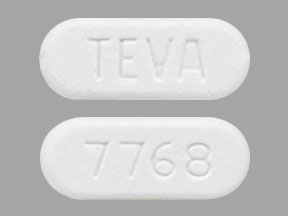 Pill TEVA 7768 White Oval is Everolimus