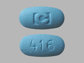 Pill C 416 Blue Oval is Tiagabine Hydrochloride