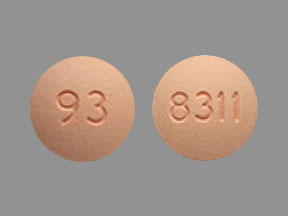 Pill 93 8311 Orange Round is Eletriptan Hydrobromide