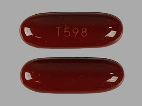 Pill T598 Red Capsule/Oblong is Vemavite PRX 2