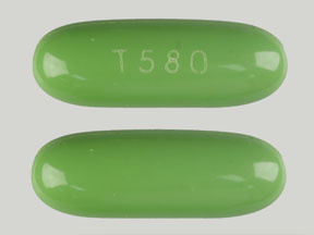 Pill T580 is Zatean-PN DHA Prenatal Multivitamins with Folic Acid 1 mg