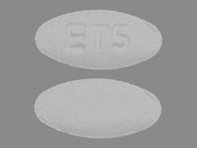 Pill ET5 White Oval is Meclizine Hydrochloride