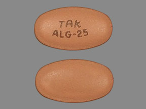 Pill TAK ALG-25 Red Oval is Nesina
