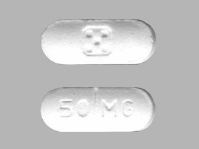 Pill Logo 50 MG White Capsule/Oblong is Sertraline Hydrochloride