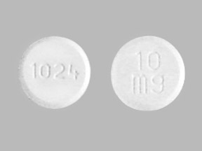 Pill 1024 10 mg White Round is Amlodipine Besylate