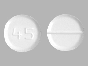 Pill 45 White Round is Lamotrigine