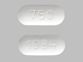 Pill 750 1084 White Capsule/Oblong is Levofloxacin