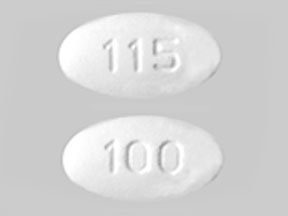 100 115 Pill Images White Elliptical Oval