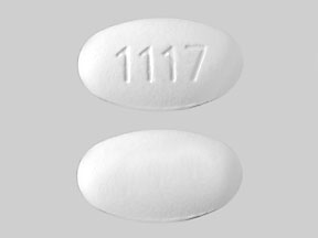 Pill 1117 White Oval is Hydrochlorothiazide and Losartan Potassium