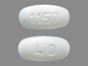 Pill 1157 40 White Rectangle is Telmisartan