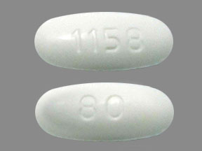 Pill 1158 80 White Oval is Telmisartan