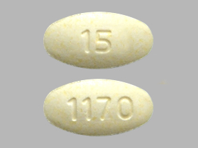 Pill 15 1170 Yellow Oval is Olanzapine