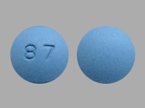 Pill 87 Blue Round is Sildenafil Citrate