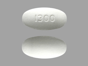 Pill 1300 White Oval is Levetiracetam Extended Release