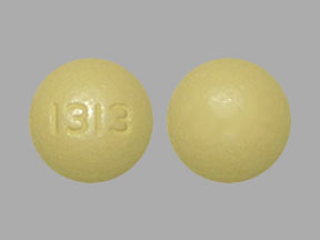 Pill 1313 Yellow Round is Amlodipine Besylate and Olmesartan Medoxomil