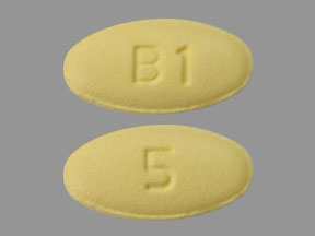 Pill B1 5 Yellow Oval is Tadalafil
