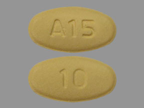 Pill A15 10 Yellow Oval is Tadalafil