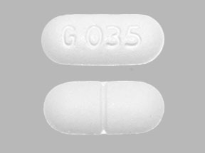 Pill G 035 White Capsule/Oblong is Acetaminophen and Hydrocodone Bitartrate