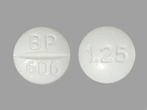 Pill BP 606 1.25 White Round is Glyburide