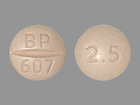 Pill BP 607 2.5 Peach Round is Glyburide