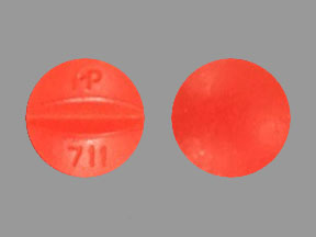 Pill MP 711 Red Round is Bisoprolol Fumarate