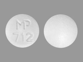 Pill MP 712 White Round is Bisoprolol Fumarate