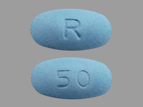 Pill R 50 Blue Oval is Sildenafil Citrate