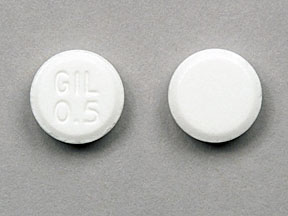 Pill GIL 0.5 White Round is Rasagiline Mesylate