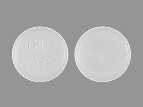 Pill GIL 0.5 White Round is Azilect